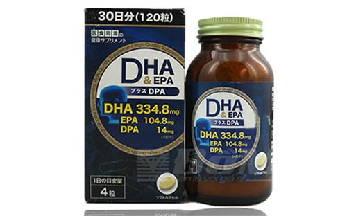 Viên uống bổ não DHA & EPA Nhật Bản hộp 120 viên 